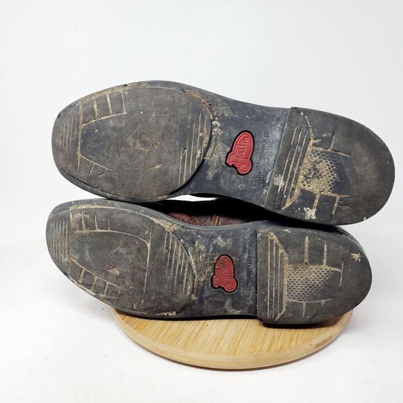 Justin Boots Mens 9 D Brown‎ Leather Conductor Briar 8 Comfort Packer Work Shoes - Picture 11 of 15